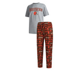 Officially Licensed NFL Men's Fairway Pajama Set by Concepts Sports -Cleveland Browns