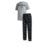 Officially Licensed NFL Men's Fairway Pajama Set by Concepts Sports -Jacksonville Jaguars