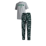 Officially Licensed NFL Men's Fairway Pajama Set by Concepts Sports -New Jersey Jets
