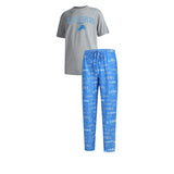 Officially Licensed NFL Men's Fairway Pajama Set by Concepts Sports -Detroit Lions