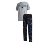 Officially Licensed NFL Men's Fairway Pajama Set by Concepts Sports -Carolina Panthers