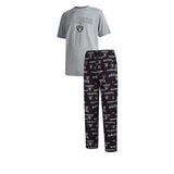 Officially Licensed NFL Men's Fairway Pajama Set by Concepts Sports -Oakland Raiders