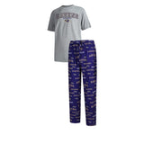Officially Licensed NFL Men's Fairway Pajama Set by Concepts Sports -Baltimore Ravens