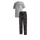 Officially Licensed NFL Men's Fairway Pajama Set by Concepts Sports -New Orleans Saints