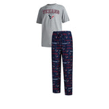 Officially Licensed NFL Men's Fairway Pajama Set by Concepts Sports -Houston Houston Texans
