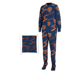 Officially Licensed NFL Keystone Footed Union Suit by Concepts Sport-Chicago Bears