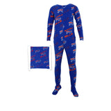 Officially Licensed NFL Keystone Footed Union Suit by Concepts Sport-Buffalo Bills