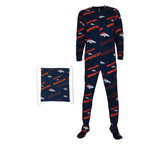 Officially Licensed NFL Keystone Footed Union Suit by Concepts Sport-Denver Broncos