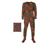 Officially Licensed NFL Keystone Footed Union Suit by Concepts Sport-Cleveland Browns