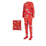 Officially Licensed NFL Keystone Footed Union Suit by Concepts Sport-Kansas City Chiefs