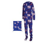 Officially Licensed NFL Keystone Footed Union Suit by Concepts Sport-New York Giants