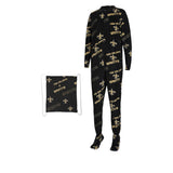 Officially Licensed NFL Keystone Footed Union Suit by Concepts Sport-New Orleans Saints