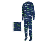 Officially Licensed NFL Keystone Footed Union Suit by Concepts Sport-Seattle Seahawks