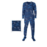 Officially Licensed NFL Keystone Footed Union Suit by Concepts Sport-Tennessee Titans