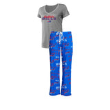 Officially Licensed NFL Women's Fairway Pajama Set by Concepts Sports -Buffalo Bills