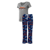 Officially Licensed NFL Women's Fairway Pajama Set by Concepts Sports -Denver Broncos