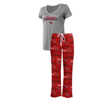 Officially Licensed NFL Women's Fairway Pajama Set by Concepts Sports -Arizona Cardinals