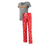 Officially Licensed NFL Women's Fairway Pajama Set by Concepts Sports -Kansas City Chiefs
