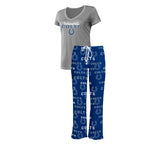 Officially Licensed NFL Women's Fairway Pajama Set by Concepts Sports -Indianapolis Colts