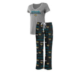 Officially Licensed NFL Women's Fairway Pajama Set by Concepts Sports -Jacksonville Jaguars