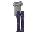 Officially Licensed NFL Women's Fairway Pajama Set by Concepts Sports -Baltimore Ravens