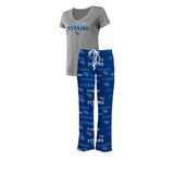 Officially Licensed NFL Women's Fairway Pajama Set by Concepts Sports -Tennessee Titans