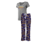 Officially Licensed NFL Women's Fairway Pajama Set by Concepts Sports -Minnesota Vikings