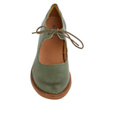 "AS IS" El Naturalista Aqua Iris Leather Lace-Up Mary Jane Pump