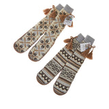 Muk Luks 2Pk Traditional Tassel Knit Slipper Socks