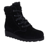 "AS IS" BEARPAW® Phoebe Suede Sheepskin Lace-Up Hiker Boot w/NeverWet™