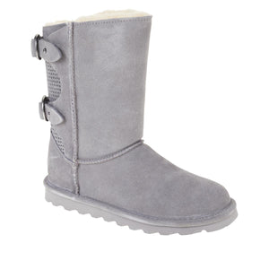 "AS IS" BEARPAW Clara Suede Sheepskin Buckled Boot with NeverWet - 11M