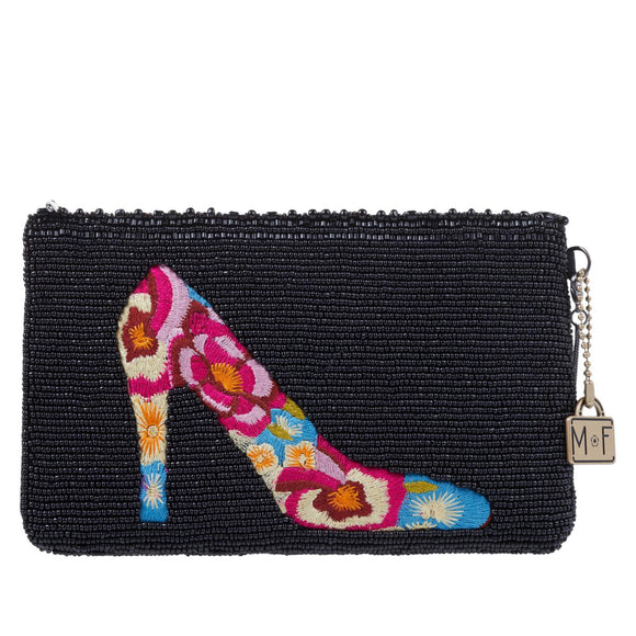 Mary Frances In Step Embroidered Shoe Crossbody Phone