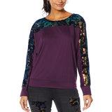 DG2 by Diane Gilman Sequin Velour Dolman-Sleeve Top