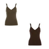 Rhonda Shear 2-pack Cotton Molded Cup Camisole