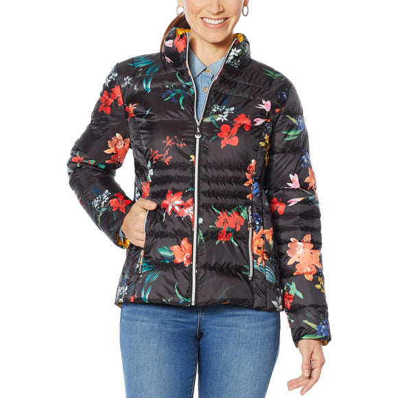 Laurier & Co Packable Multi Floral Puffer Jacket-Small-Wa