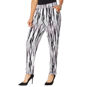 IMAN City Chic Printed Ankle Pant-Small