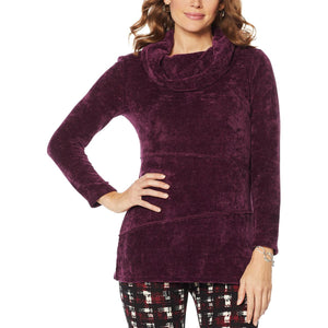Nina Leonard Cowl-Neck Sweater-1X-Wa