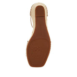 "AS IS" Vince Camuto Jesla Leather Espadrille Wedge Sandal - 9.5M