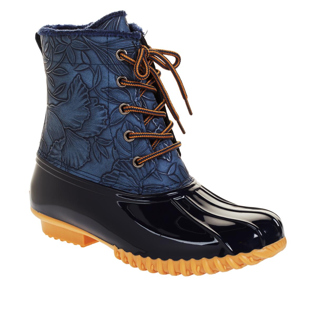 Sporto® Bella Waterproof Lace-Up Duck Boot with Zipper