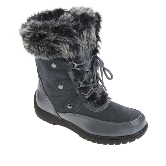 Sporto Minor Waterproof Suede Mid-Calf Boot with Faux Fur Trim 