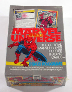MARVEL UNIVERSE Series II Trading Card Box -36 Factory Sealed Packs (1991)
