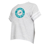 Officially Licensed NLF Women's Prodigy Short-Sleeve Top by Concept Sports , Miami Dolphins