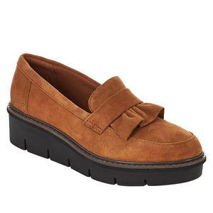 "AS IS" Clarks Collection Airabell Slip Suede Wedge Loafer
