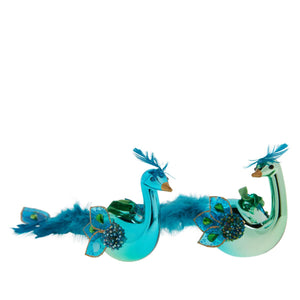 Alison Cork Set of 2 Peacock Ornaments