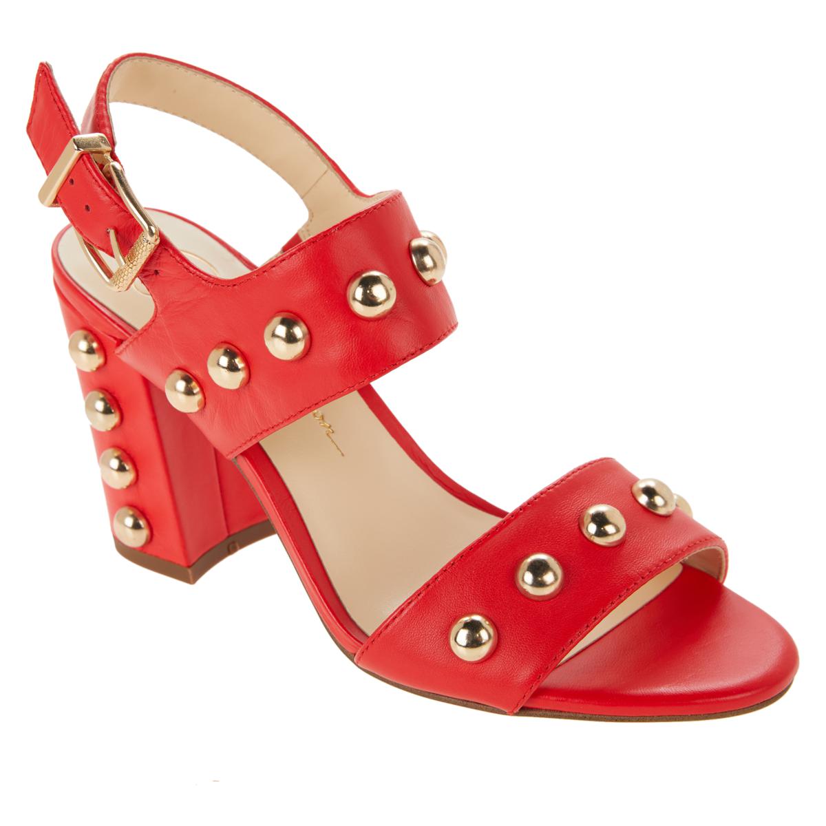 Jessica Simpson Madrie Leather Studded High-Heel Sandal – goSASS