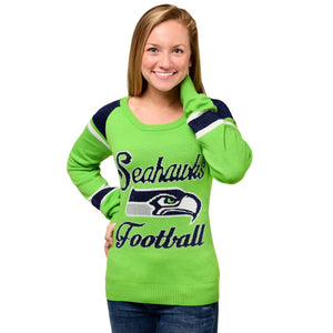 Official NFL For Her Glitter Sweater by Forever Collectibles