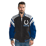 Officially Licensed NFL Men's Suede Jacket COLTS