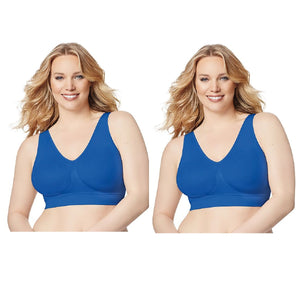 Just My Size 1263 Pure Comfort® Seamless Wirefree 2-Pack Bra w/ Wicking