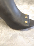 "AS IS" Vince Camuto Edia Leather and Stud Cone Heel Shootie