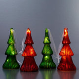 August and Leo 4 Pack Mercury Glass Tree Ornament
